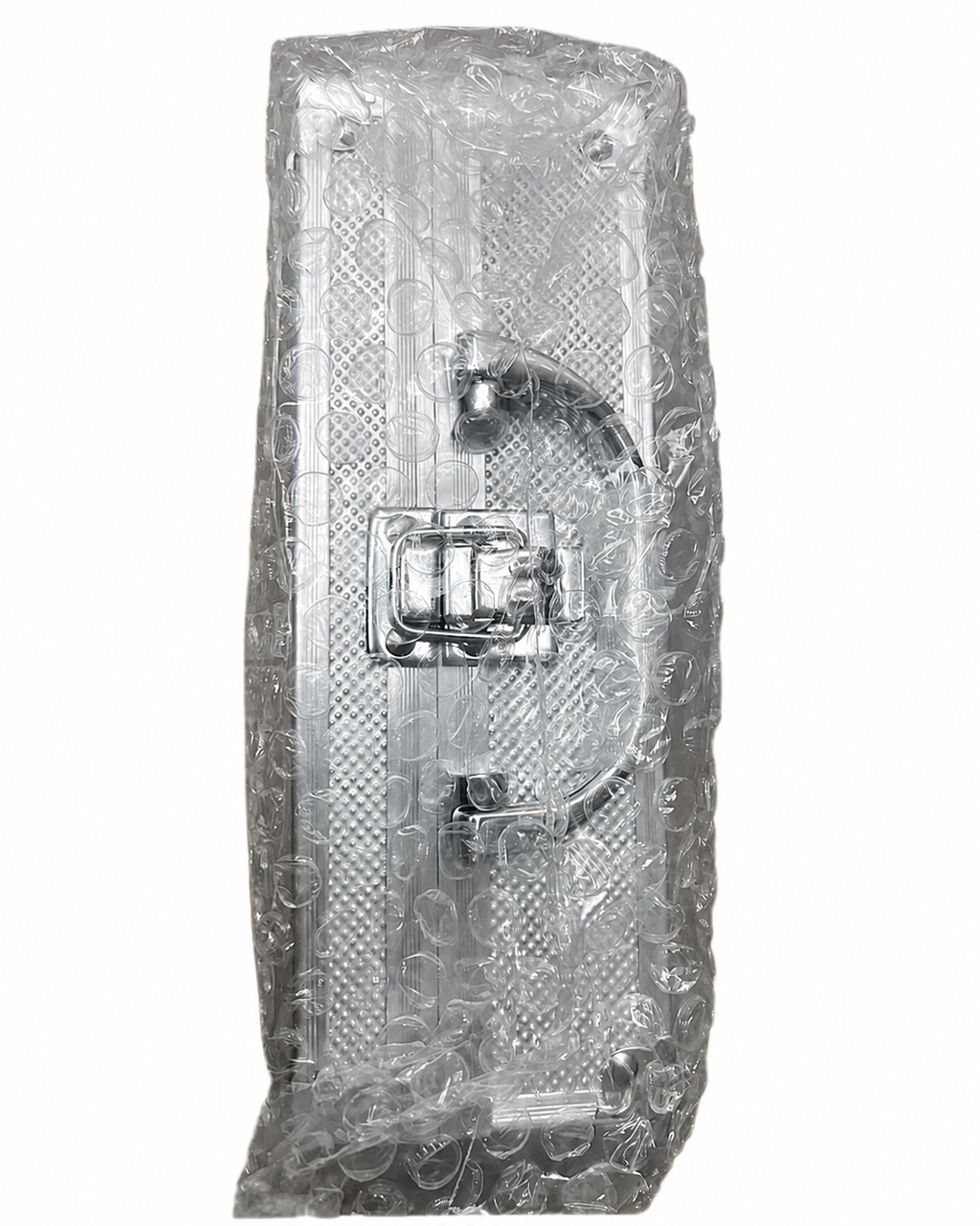 Aluminum carry case with metal latches, secure packaging